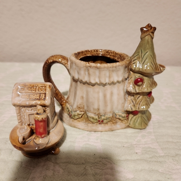 Vintage Christmas Tree Star Candle tea kettle. - Picture 4 of 4